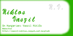 miklos vaszil business card